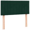 vidaXL Sommier &agrave; lattes de lit et matelas vert fonc&eacute; 90x220 cm velours
