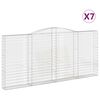 vidaXL Paniers &agrave; gabions arqu&eacute;s 7 pcs 400x30x180/200 cm Fer galvanis&eacute;