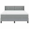 vidaXL Lit &agrave; ressorts avec matelas Gris clair 200 x 140 cm Polyester