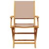 vidaXL Ensemble &agrave; manger de jardin 5 pcs taupe tissu et bois massif
