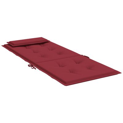 vidaXL Coussins de chaise à dossier haut lot de 6 rouge bordeaux