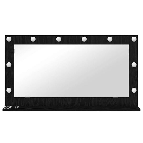 vidaXL Miroir de vanit&eacute; avec miroir Ch&ecirc;ne noir 100 x 55 x 18 cm