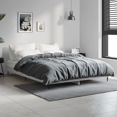 vidaXL Cadre de lit sans matelas sonoma gris 140x190 cm