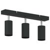 vidaXL Spot de plafond avec des projecteurs Noir 38 x 6 x 16 cm M&eacute;tal