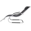 vidaXL Chaise longue avec oreiller Aluminium et textil&egrave;ne noir