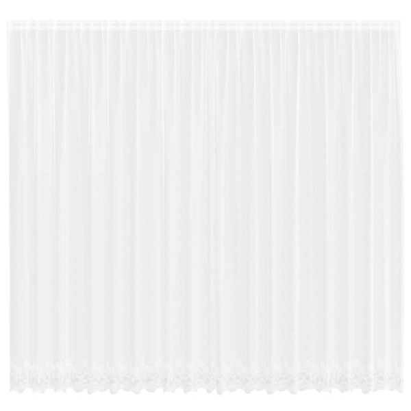 vidaXL Rideau en Dentelle Floral Blanc 300 x 500 cm Polyester
