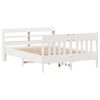 vidaXL Cadre de lit sans matelas blanc 140x190 cm bois de pin massif