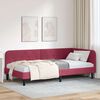 vidaXL Cadre de lit d'angle Bordeaux 90 x 190 cm Velours