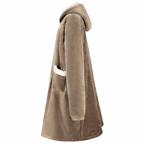 vidaXL Sweat &agrave; capuche couverture Camel L Polaire et flanelle