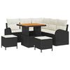 vidaXL Ensemble de canap&eacute; de jardin avec coussin 8 pcs Noir et Cr&egrave;me