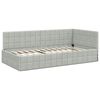 vidaXL Cadre de lit d'angle Gris clair 90 cm x 200 cm Velours