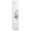 vidaXL Armoire de salle de bain blanc brillant 32x34x188,5 cm