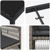 vidaXL Ensemble de salle &agrave; manger pour jardin 9 pcs Gris