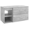 vidaXL Ensemble de mobilier de salle de bain 2 pc Gris b&eacute;ton