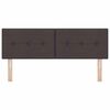vidaXL T&ecirc;te de lit LED avec t&ecirc;te de lit Marron fonc&eacute; 160 cm Polyester