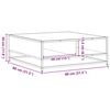vidaXL Table basse sonoma gris 80x80x30 cm bois d'ing&eacute;nierie et m&eacute;tal