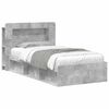 vidaXL Cadre de lit avec rangement Gris b&eacute;ton 75 x 190 cm