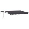 vidaXL Store r&eacute;tractable manuel avec LEDs Anthracite 2,5 x 2 m