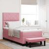 vidaXL Lit &agrave; ressorts avec matelas Rose 100 x 200 cm Velours