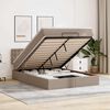 vidaXL Lit ottoman avec matelas & LED Cappuccino 140x200cm similicuir