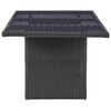 vidaXL Ensemble &agrave; manger de jardin 7 pcs R&eacute;sine tress&eacute;e Noir