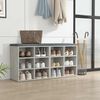 vidaXL Armoires &agrave; chaussures 2 pcs Gris b&eacute;ton 52,5x30x50 cm