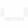 vidaXL Ensemble meuble TV 4 pcs Blanc brillant Bois d'ing&eacute;nierie