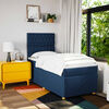 vidaXL Sommier &agrave; lattes de lit avec matelas Bleu 80x200 cm Tissu