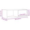 vidaXL Meubles TV 2 pcs blanc 80x31x25,5 cm bois d'ing&eacute;nierie