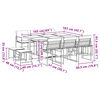 vidaXL Ensemble &agrave; manger de jardin avec coussins 11 pcs noir textil&egrave;ne