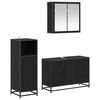 vidaXL Ensemble de mobilier de salle de bain 3 pcs Ch&ecirc;ne noir
