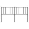 vidaXL T&ecirc;te de lit m&eacute;tal noir 193 cm