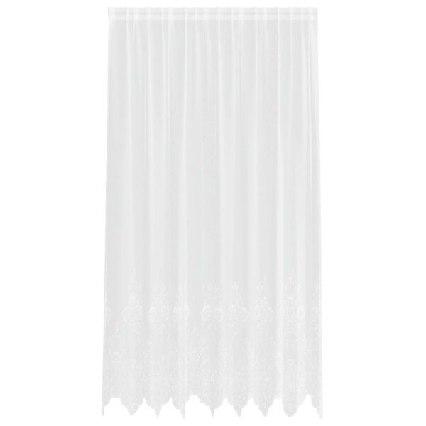vidaXL Rideau en Dentelle Floral Blanc 240 x 200 cm Polyester