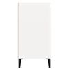 vidaXL Table de chevet blanc brillant 40x35x70 cm bois d&rsquo;ing&eacute;nierie