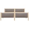 vidaXL Cadre de lit Marron et taupe 200 x 200 cm Bois massif en pin