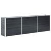 vidaXL Lit sur&eacute;lev&eacute; de jardin Acier galvanis&eacute; 240x40x77 cm Anthracite