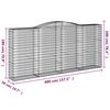 vidaXL Paniers &agrave; gabions arqu&eacute;s 5 pcs 400x50x180/200 cm Fer galvanis&eacute;
