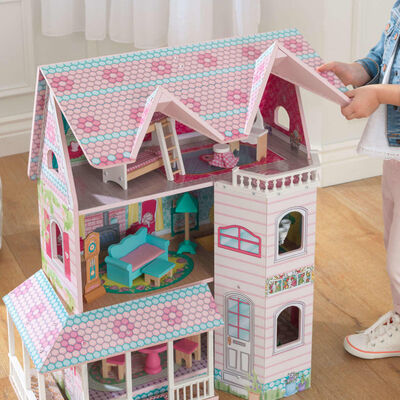 KidKraft Maison de poupées à 3 étages Abbey Manor 60,58x32,77x71,76 cm