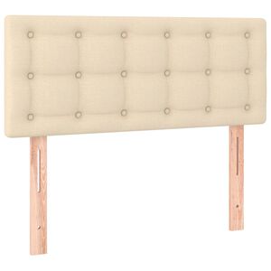 vidaXL T&ecirc;te de lit Cr&egrave;me 100x5x78/88 cm Tissu