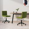 vidaXL Chaises pivotantes &agrave; manger lot de 2 vert clair velours