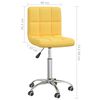 vidaXL Chaise pivotante de salle à manger Jaune moutarde Tissu