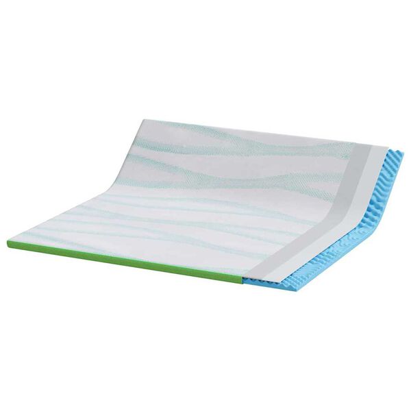 vidaXL Surmatelas Blanc et vert 180 x 200 x 6 cm Tissu Jacquard