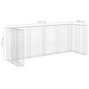 vidaXL Mur en gabion pour poubelles Acier galvanisé 320x100x120 cm