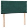 vidaXL Sommier à lattes de lit et matelas vert foncé 100x210cm velours