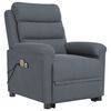 vidaXL Fauteuil de massage Gris foncé Velours