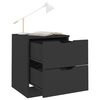 vidaXL Tables de chevet 2 pcs noir 40x40x50 cm bois d&rsquo;ing&eacute;nierie