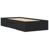 vidaXL Cadre de lit sans matelas noir 100x200 cm bois d'ingénierie