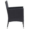 vidaXL Ensemble &agrave; d&icirc;ner de jardin avec coussins 5 pcs poly rotin noir
