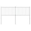 vidaXL T&ecirc;te de lit de remplacement m&eacute;tal blanc 150 cm