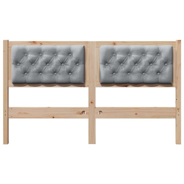vidaXL T&ecirc;te de lit Marron et gris clair 150 cm Bois massif en pin
